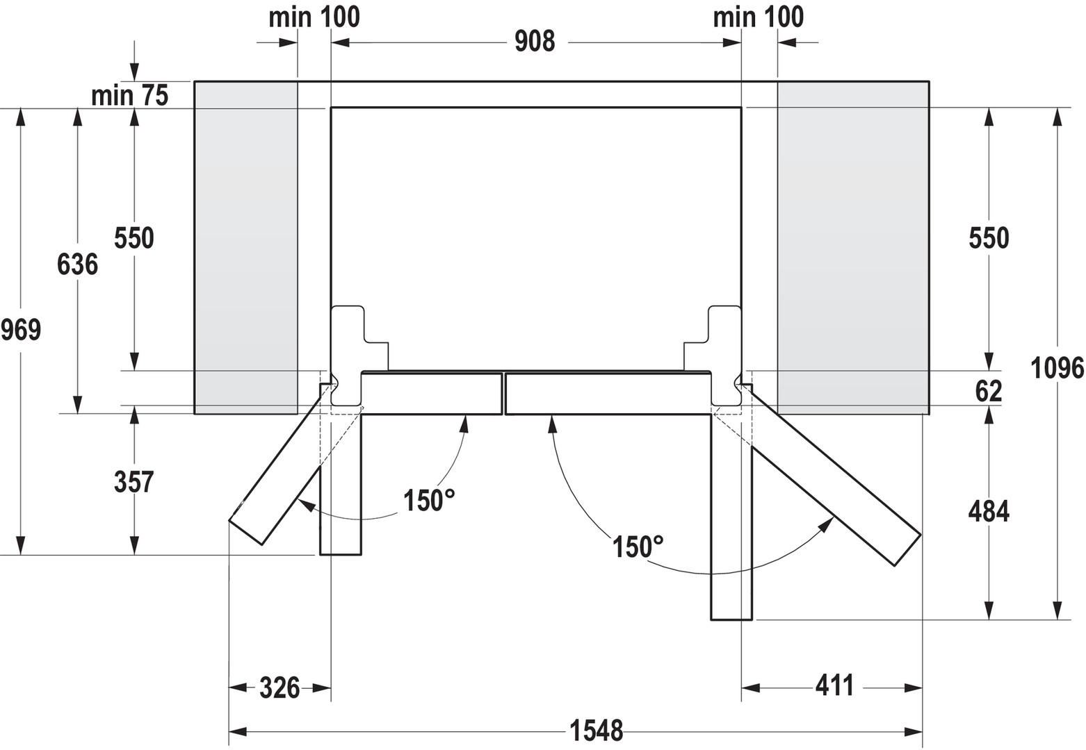 Отдельностоящий Side-by-Side холодильник Gorenje NRS9181MX